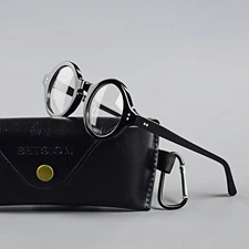 Black Thick Retro Round Acetate Eyeglasses Frame Men Women Full Rim Classic