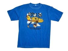 ADOPT-A-DOG Crazy Shirts Blue HAWAIIAN HUMANE SOCIETY Hawaii Surf Beach Men's L