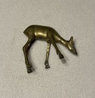 VINTAGE SOLID BRASS DEER FIGURINE HAND MADE IN INDIA — photo 1