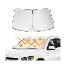 Windshield Sun Shade Compatible with Mercedes Benz GLC 2016-2024 20... Fast Ship