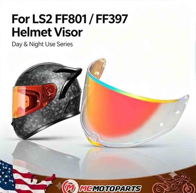 Motorcycle Helmet Visor Anti-Scratch For LS2 FF801 / FF397 Light Tint Finishes