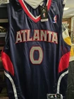 Jeff Teague Atlanta Hawks Navy  NBA  Jersey #0  Autographed With COA. L  T124