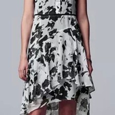 Simply Vera Vera Wang Floral Ruffle Shirt Dress party wedding