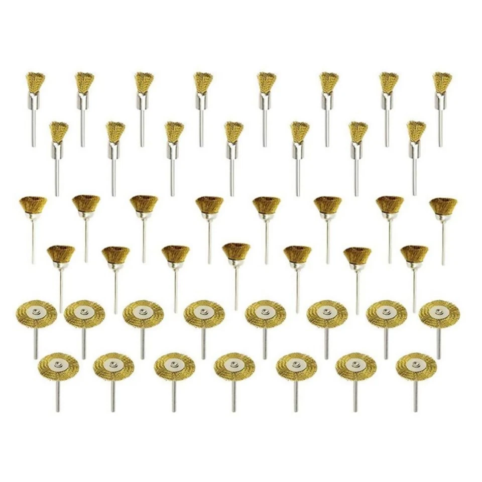 Vástago de 3 mm 15 * Alambre en forma de T + 15 * Alambre tipo cuenco + 15 * Cepillo de pulido de rueda tipo pasador g Foto 4 de 4