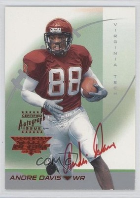 2002 Topps Debut Red 168/199 Andra Davis Andre Davis #152 Rookie Auto RC 0f3