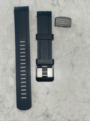 CRAFTER BLUE CURVED END RUBBER STRAP FOR SEIKO MINI TURTLE SERIES (CB13) ~BLUE