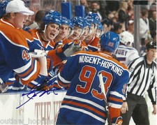 Edmonton Oilers Ryan Nugent Hopkins Autographed Signed 8x10 Photo COA H