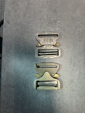 PAIR Of AustriAlpin 45mm 1.75" Chrome Cobra Buckle -Male Adjustable Female Fixed