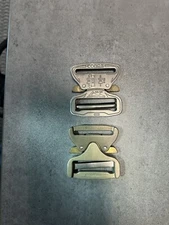 PAIR Of AustriAlpin 45mm 1.75" Chrome Cobra Buckle -Male Adjustable Female Fixed