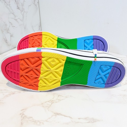 NEW Converse Chuck Taylor All Star PRIDE Multi Low Top Sneakers Womens 6 Mens 4 - Picture 6 of 12