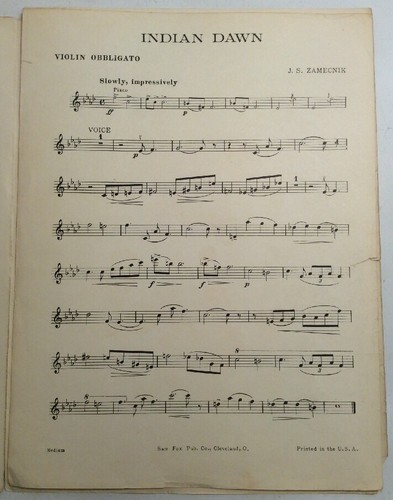 Indian Dawn 1924 J S Zamecnik Charles O Roos SheetNoteMusic - Picture 12 of 12