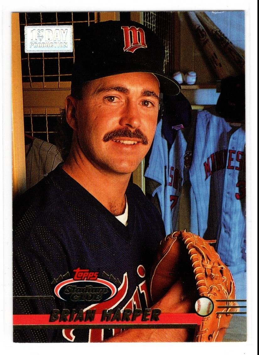 BRIAN HARPER TWINS 1993 TOPPS STADIUM CLUB #895 - 1st DAY