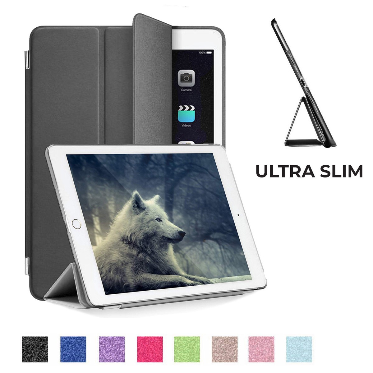 Custodia Per Ipad Mini 4 / Mini 5 Generazione Smart Cover In Pelle Magnetica - Auto Sveglia/Sonno - Modello N. A1538/A1550/A2124/A2125/A2126/ A2133-Fantasia Fiori Viola