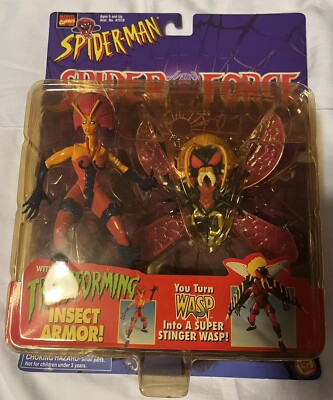 Spider Man The Animated Series Spider Force Wasp Figure Marvel Comics Toy Biz
