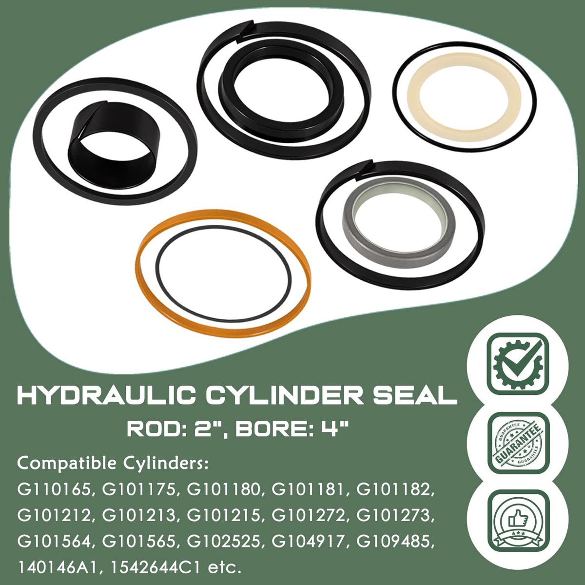 G109423 Hydraulic Cylinder Seal Kit for Case 1543273C1 G109423 Hydraulic Cylinder Seal Kit for Case 1543273C1