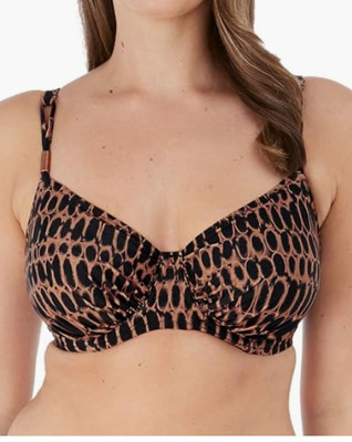 Fantasie Kotu Gathered Full Cup Underwire Bikini Top Size 34DDD 7713