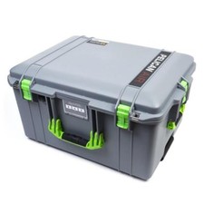 Silver Lime Green Pelican 1607 Air case with foam.