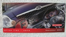Daihatsu UK Price List 2002 - Cuore, Sirion, YRV, Terios, 4Trak, Rally 2, Rally4