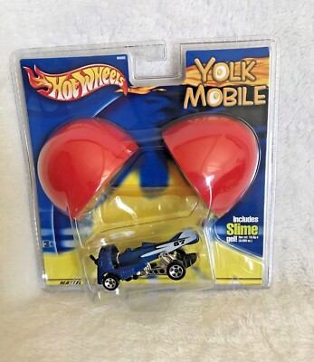 New VTG 2002 Mattel Hot Wheels Yolk Mobile Blue #57 Dog Fighter ? & Slime *READ 