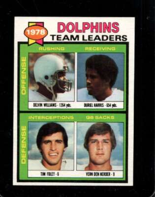 1979 TOPPS #394 DELVIN WILLIAMS/DURIEL HARRIS/TIM FOLEY/VERN DEN HERDER  *X39992