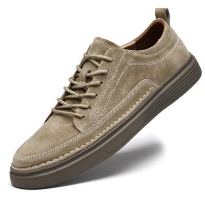 Mens Round Toe Lace Up Sneakers Casual Board Shoe Outdoor Sport Shoes Daily Pump