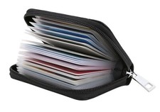 Cartera de piel RFID con tarjetero para mujer con 26 ranuras para tarjetas