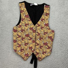 Winnie The Pooh All Over Print Vest Kids Size 10/12 Youth AOP Vintage Youth