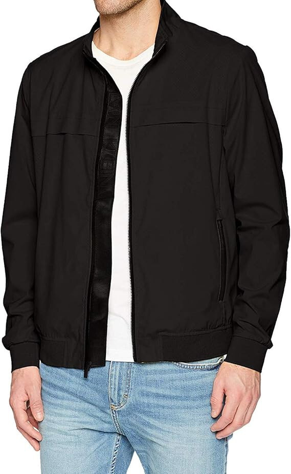 Мужская спортивная куртка Calvin Klein на молнии 178 долларов США черная маленькая 19890₽