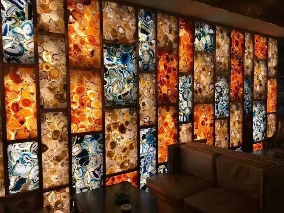 60" X 30" Weißer Achat Mit Versteinerter Holz Tischplatte Wohnkultur Möbel - Bild 3 von 4