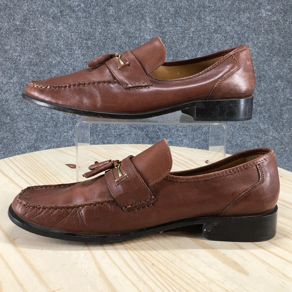 Zapatos Stafford Para Hombres 11 Kiltie Sin Cordones Cuero Formal Borla Mocasín Marrón 0141590 Foto 2 de 4
