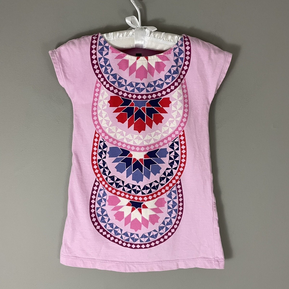 open lace back dress Gracie Pink Multi Aztec Print Belted Midaxi Dress main image 1