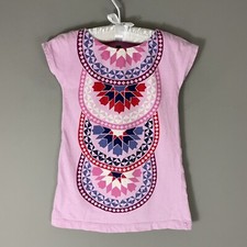 Tea Collection Size 2 Pink Aztec Print Jersey Knit Dress Toddler Girl Stretchy