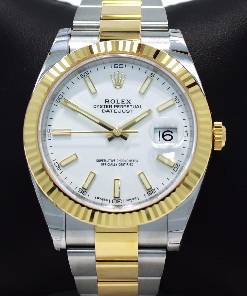羅夢＊ページ② Mens Rolex Two-Tone 18K/SS Datejust Turn-O-Graph Watch Champagne