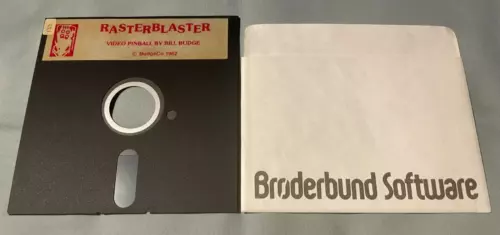 RASTERBLASTER - Disco de videojuego Atari 400/800 Computer BudgeCo Pinball - ¡PROBADO!