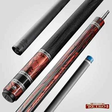 Rhino RETRÔ Pool Cue- Cocobolo -Lizard Embossed Microfiber Leather Wrap & Point