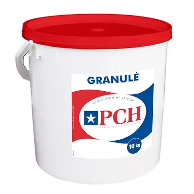 OCEDIS PCH Granulé - 10kg | Chlore Choc Non Stabilisé - Hypochlorite de Calcium - Photo 1/4