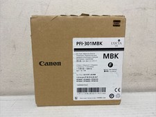 Genuine Canon PFI-301 MBK Matte Black Ink imagePROGRAF iPF8000-9010s EXP 01/2019