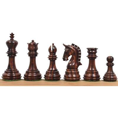 3,8 ''Imperial Staunton Luxus Schachfiguren nur eingestellt - gewichtetes Rosenho