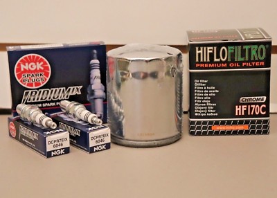 Harley Davidson Sportster 883 1200 HD Tune Up Oil Filter NGK Iridium Spark Plugs