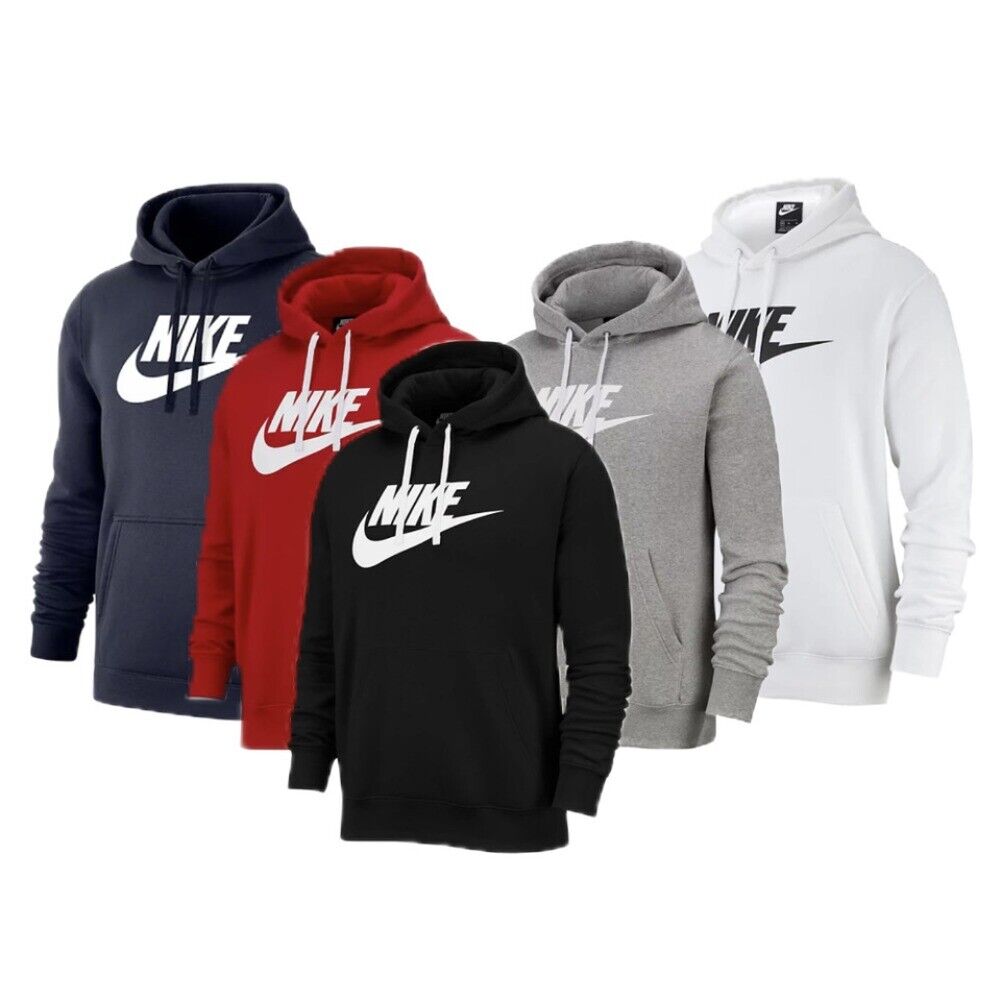 Nike Men's Hoodie Sportswear Club Fleece Active Graphic Pullover Sweatshirt