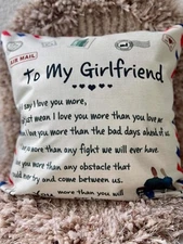 Only Cover To My Girlfriend Pillowcase, Idea Valentines Day, 18 x 18 Inches