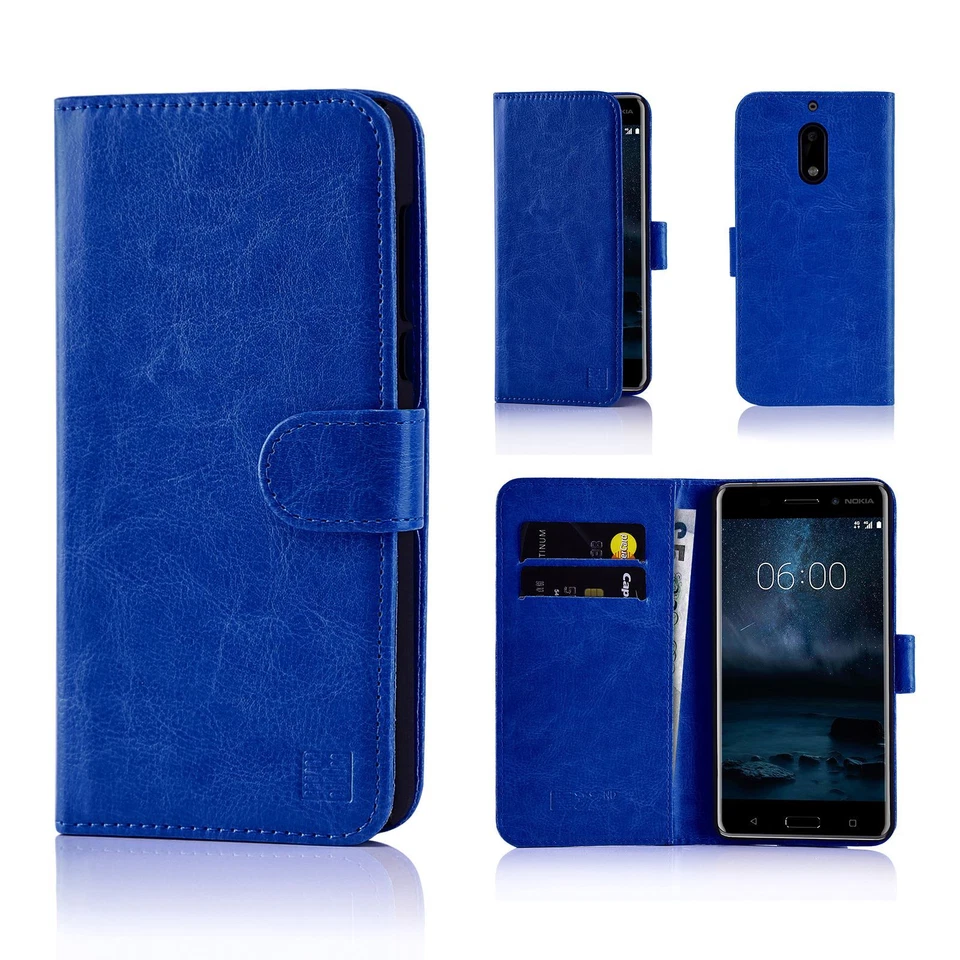 32º Libro - Funda Cartera Abatible Cuero PU Sintético para Nokia 6 (2017) Foto 2 de 4