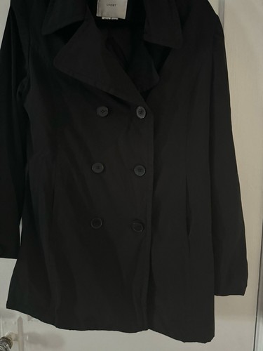 Larry Levine Sport Jacket Women Medium Black Water Resistant Windbreaker Vintage - Picture 2 of 4