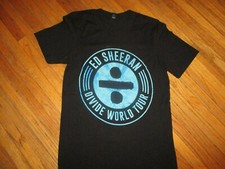 ED SHEERAN DIVIDE CONCERT T SHIRT 2-Sided USA Tour Date Cities Adult TALL-XS