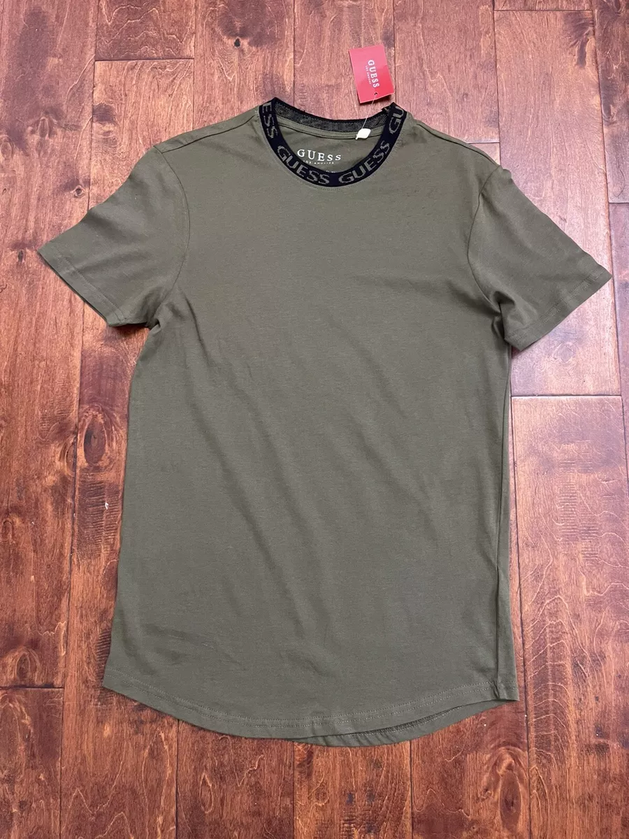 Olive green store guess shirt