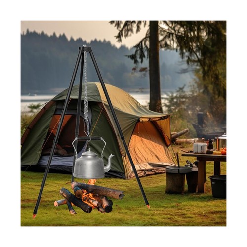 Camping Tripod for Cooking Five-Section Adjustable Campfire Tripod with Adjus... - Picture 6 of 7