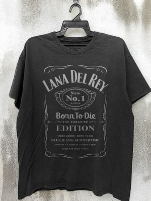 Lana Del Rey Born To Die Jack Daniels Unisex Black Cotton T-Shirt