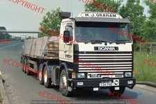 Truck Photo - M J GRAHAM/ STREETLEY - SCANIA 112M ARTIC FLATBED - C34 FHG