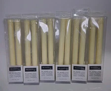 Flameless wax covered led tapers/Candle Hudson 43 6pck Tested 2 Open 4 Brand-new