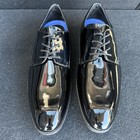 Kenneth Cole Reaction Men's 12M Black Patent Leather Almond Toe Lace-Up Oxford — photo 5